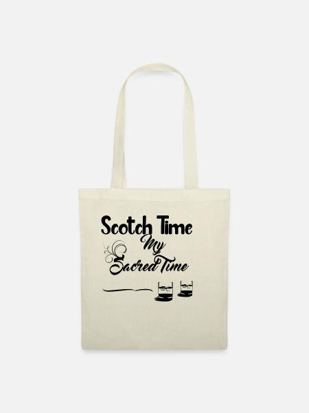 Scotch Time Design - AlcoholicBeverage - Stoffbeutel - Natur