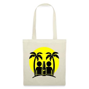 Boire à la fête sur la plage de l’île - Sac en tissu - nature - Devant