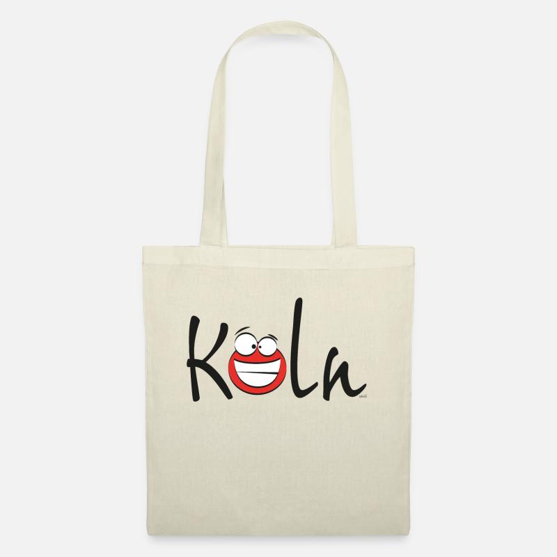 Cologne Smile: Köln Comic Gesicht - Stoffbeutel - Natur