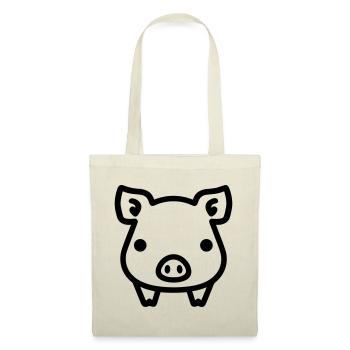 cochon - Sac en tissu - nature - Devant
