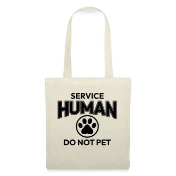 Service Humain - Ne pas caresser - Sac en tissu - nature - Devant