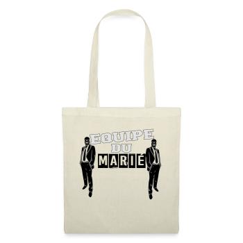 équipe marié avec moustache - Sac en tissu - nature - Devant