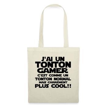 j'ai un tonton gamer - Sac en tissu - nature - Devant