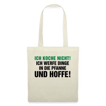 kochen Küche braten grillen Pfanne Topf Kitchen - Stoffbeutel - Natur - Vorne