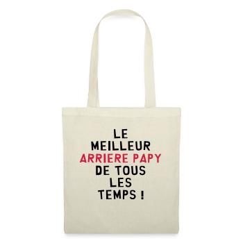 Papy / Grand Père / Famille / Papi / Drôle - Sac en tissu - nature - Devant