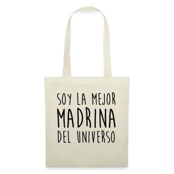 Padrino Madrina Nacimiento Bebé Bautismo Tío Tía - Stoffbeutel - Natur - Vorne