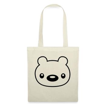 bear teddy face head - Tote Bag - nature - Front