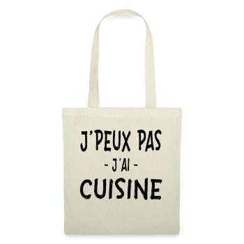 Je Peux Pas J'ai Cuisine - Sac en tissu - nature - Devant