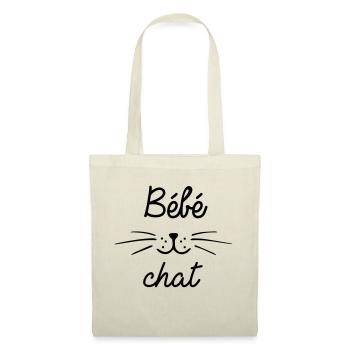 Bébé chat - Sac en tissu - nature - Devant
