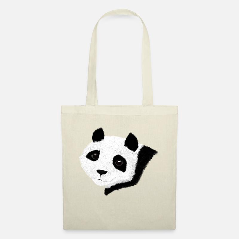 Panda doux - Sac en tissu - nature