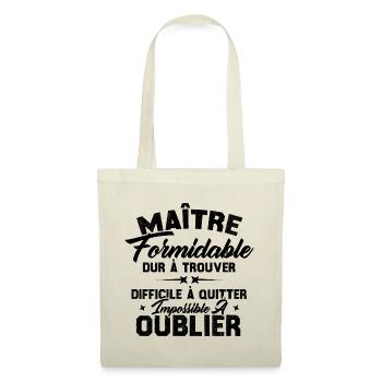 Maître Formidable Idée Cadeau Maître D'école - Sac en tissu - nature - Devant