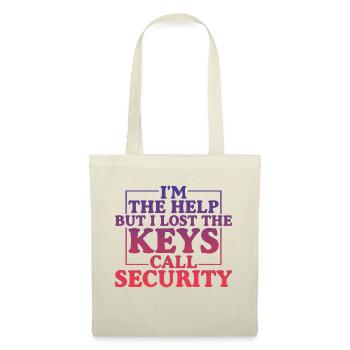 Je suis l’aide mais j’ai perdu les clés, appelez la sécurité 4 - Sac en tissu - nature - Devant