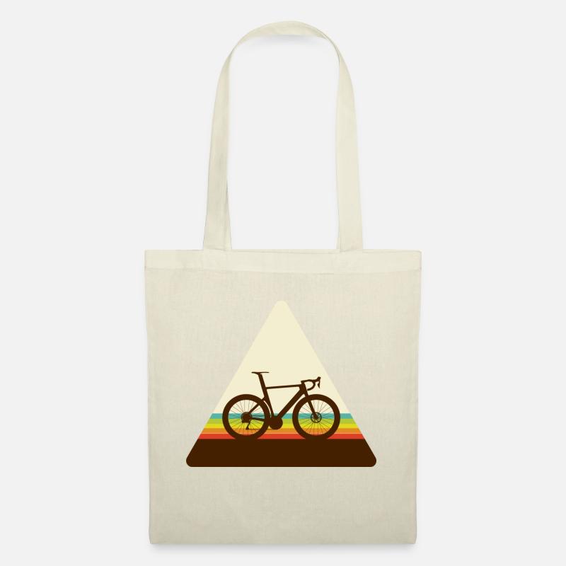 HAPPY RENNRAD | Retro Regenbogen - Stoffbeutel - Natur