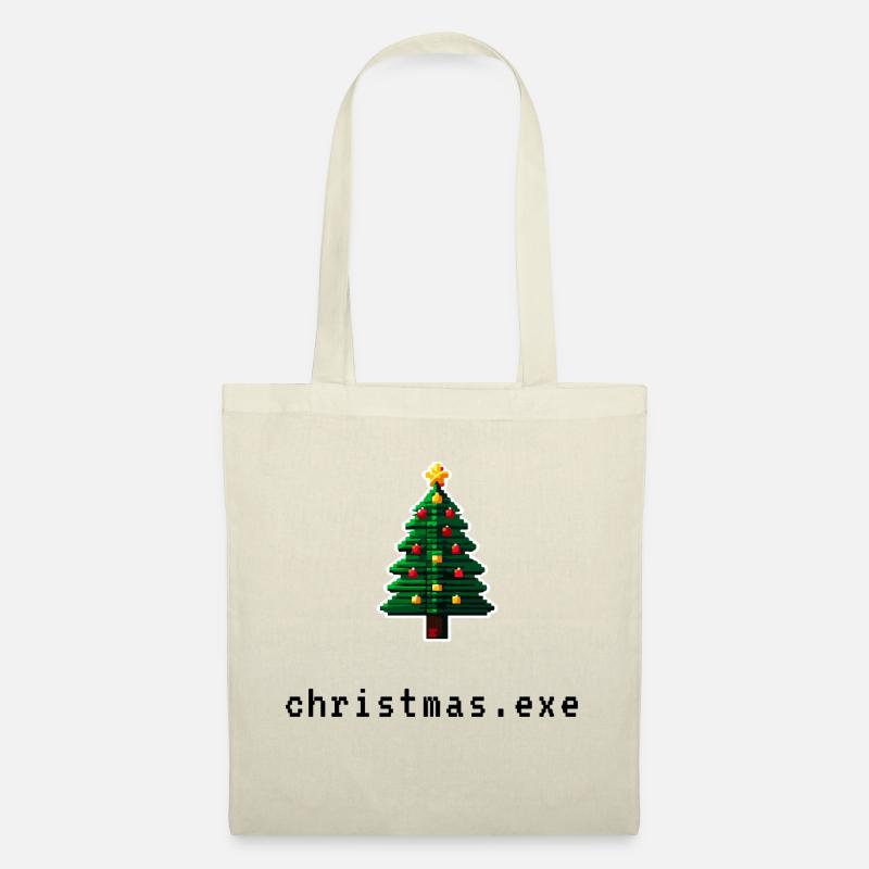 Pixel Christmas - Stoffbeutel - Natur