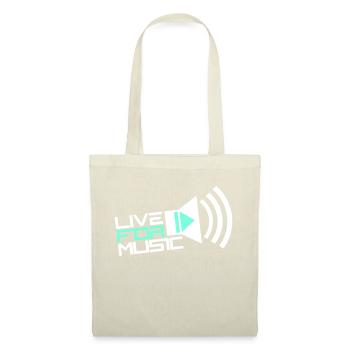 L’orateur Live for Music dit la vie pour la musique - Sac en tissu - nature - Devant
