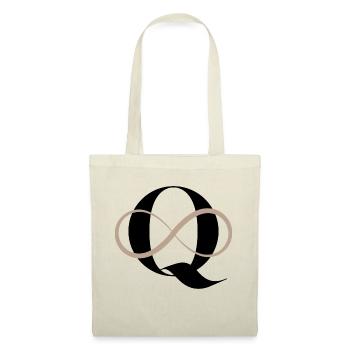 Unendlicher Buchstabe q - Stoffbeutel - Natur - Vorne