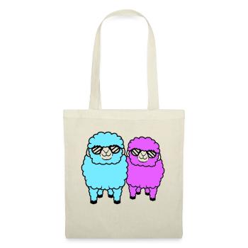 2 Sheep Sunglasses Party Sheep Team Friends - Tote Bag - nature - Front