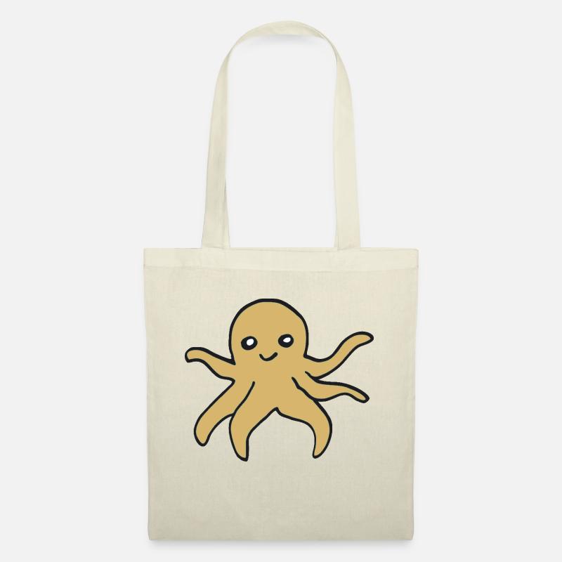 oktopus gold - Stoffbeutel - Natur
