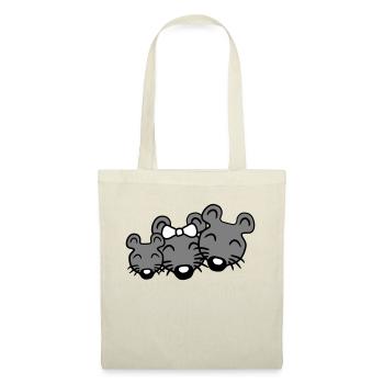 3 Mice Family Child Mom Dad Parents Row Cute - Tote Bag - nature - Front