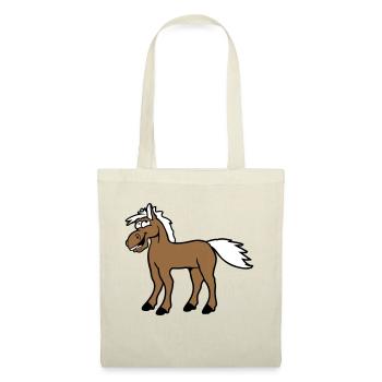 cheval rire drôle grimace idiot comique - Sac en tissu - nature - Devant