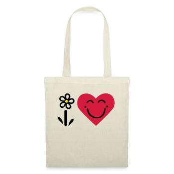 ICH LIEBE SMILE 3 - Stoffbeutel - Natur - Vorne