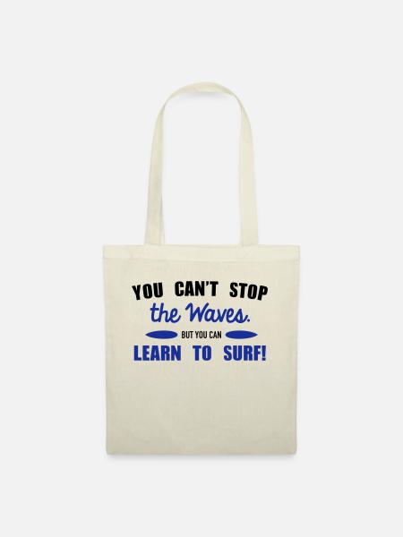 Learn to surf - Sac en tissu - nature