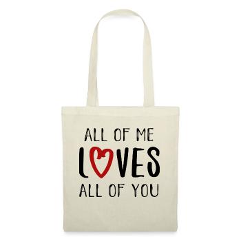 Dire anglais love love valentines day partner - Sac en tissu - nature - Devant