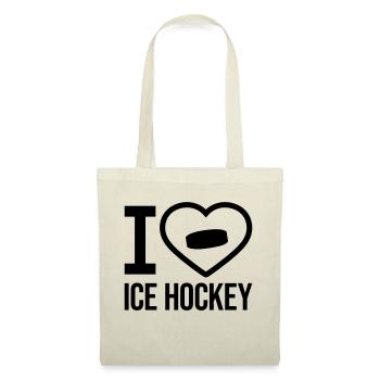 Hockey sur glace Puck - Sac en tissu - nature - Devant