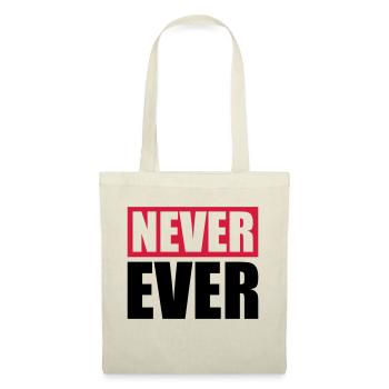 Never Ever Balken - Stoffbeutel - Natur - Vorne