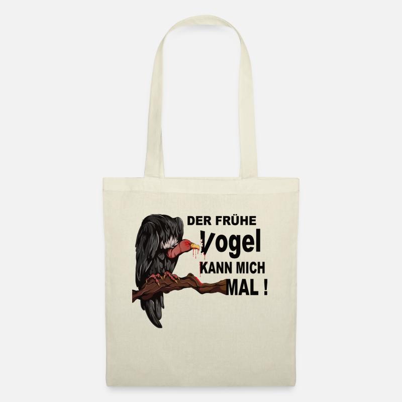 Der Frühe Vogel kann mich mal ! - Stoffbeutel - Natur