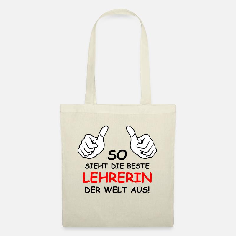Beste Lehrerin der Welt - Stoffbeutel - Natur