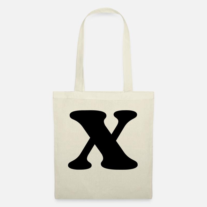 Buchstabe x - Stoffbeutel - Natur