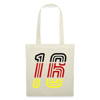 16 Symbole numérique Allemagne - Sac en tissu - nature - Devant