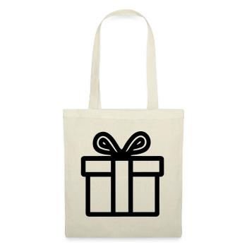 Geschenk-Icon-Box - Stoffbeutel - Natur - Vorne