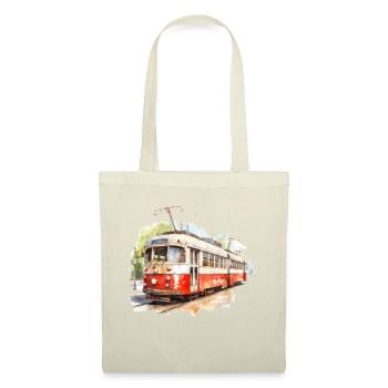 Straßenbahn Retro - Stoffbeutel - Natur - Vorne