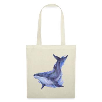 Cooler Blauwal Wal Ozean Natur Freiheit Geschenk - Stoffbeutel - Natur - Vorne