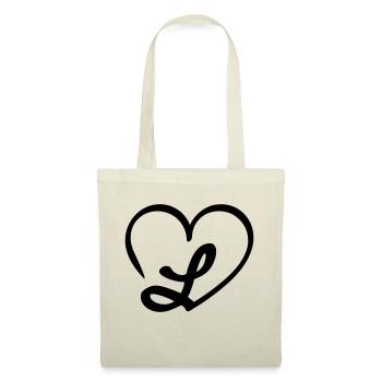 Liebe Buchstabe L - Stoffbeutel - Natur - Vorne