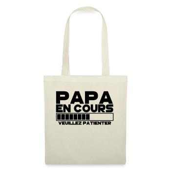 papa(veuillez patienter) - Sac en tissu - nature - Devant