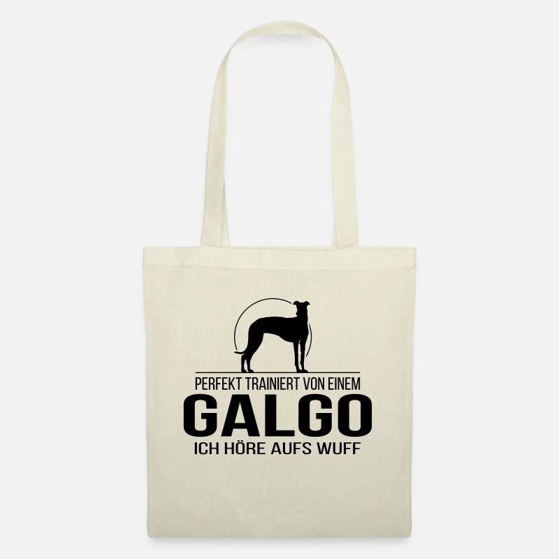 GALGO ich höre aufs wuff - Stoffbeutel - Natur