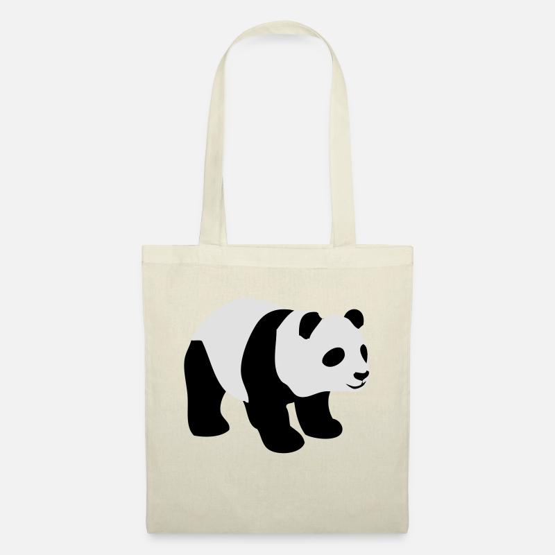 Panda - Stoffbeutel - Natur