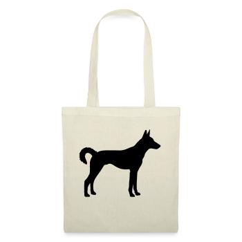 kritikos lagonikos silhouette dog - Stoffbeutel - Natur - Vorne