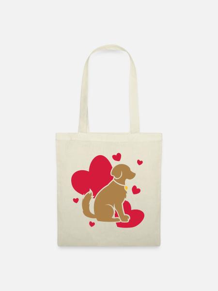 Heart for dogs - dog lover / gift idea - Tote Bag - nature