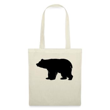 Silhouette d’ours - Sac en tissu - nature - Devant