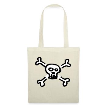 pirate skull - Sac en tissu - nature - Devant