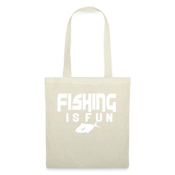 Fishing is fun. Evolution Angler Angeln Fischen - Stoffbeutel - Natur - Vorne