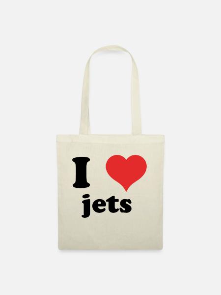 i love jets - Stoffbeutel - Natur