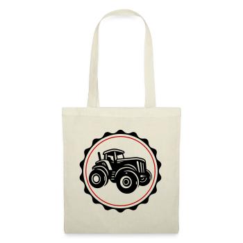 Silhouette d’agriculteur de tracteur - Sac en tissu - nature - Devant