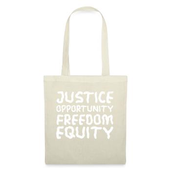 Tolles Geschenk für Männer und Frauen Freedom Equity Vintage - Stoffbeutel - Natur - Vorne