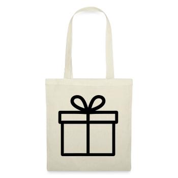 Kleine Geschenkbox - Stoffbeutel - Natur - Vorne