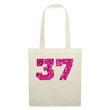 Number 37 Pink Glitter - 37th Anniversary - Tote Bag - nature - Front